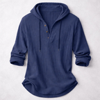 Chemise Henley À Capuche Avec Manches Longues Pour Hommes