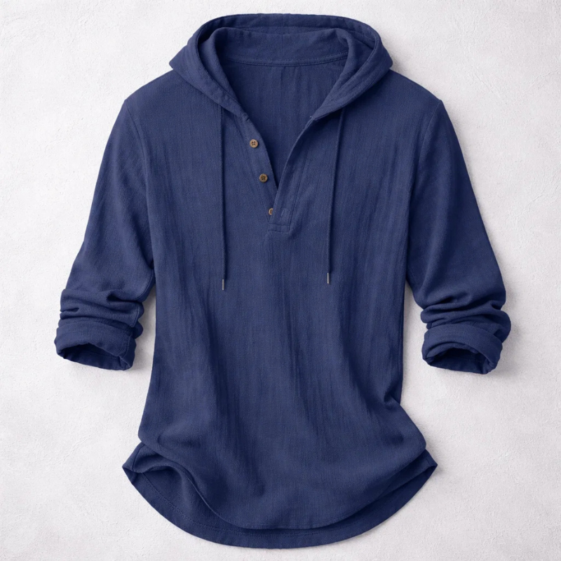 Chemise Henley À Capuche Avec Manches Longues Pour Hommes