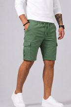 Short Cargo Coupe Droite Avec Poches Pour Hommes