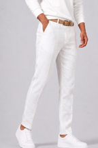 Pantalon Coupe Droite Avec Fermeture Boutonnée Pour Hommes