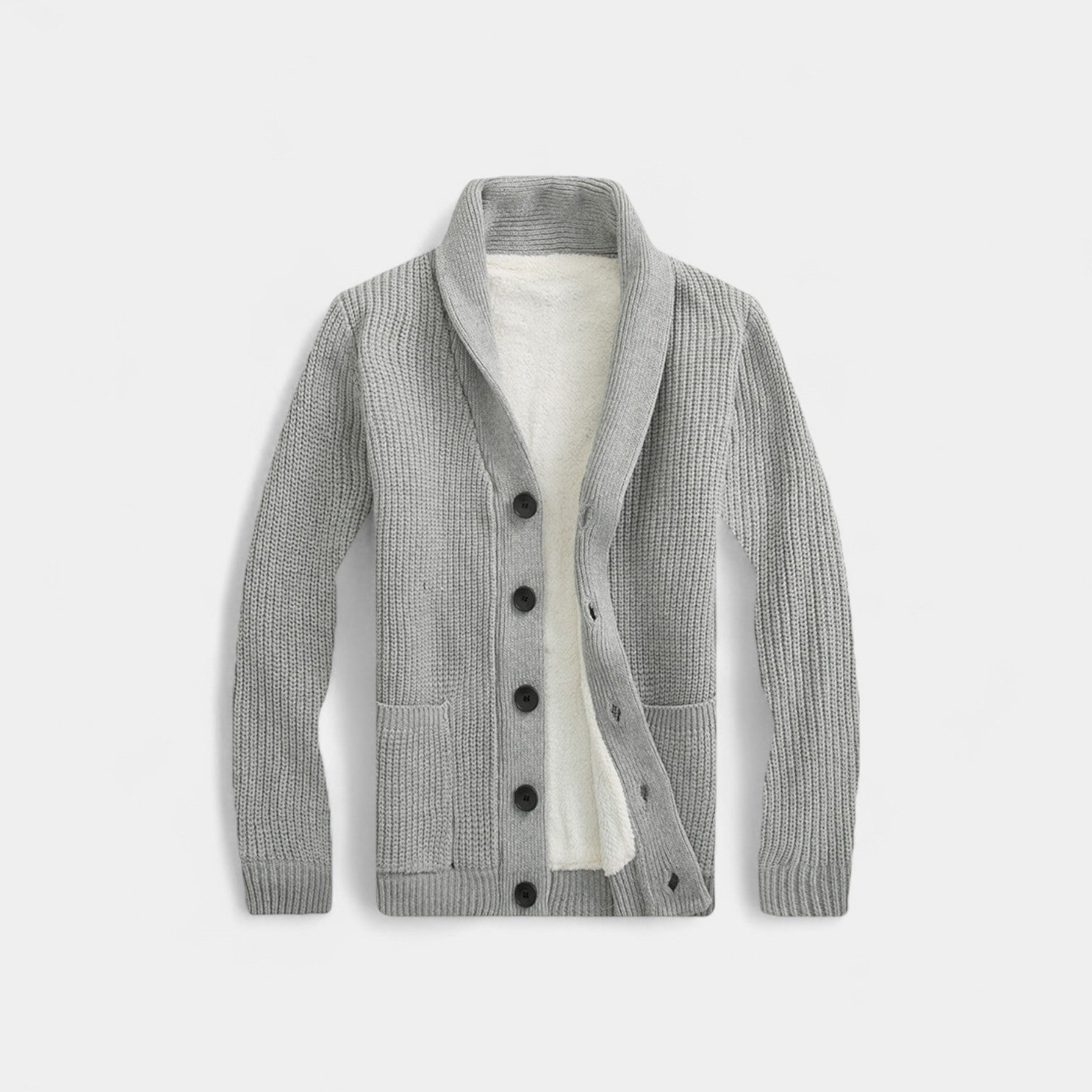 CARDIGAN HOMME MAILLE COL V BOUTONNÉ