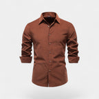 CHEMISE HOMME VELOURS CÔTELÉ MANCHES LONGUES