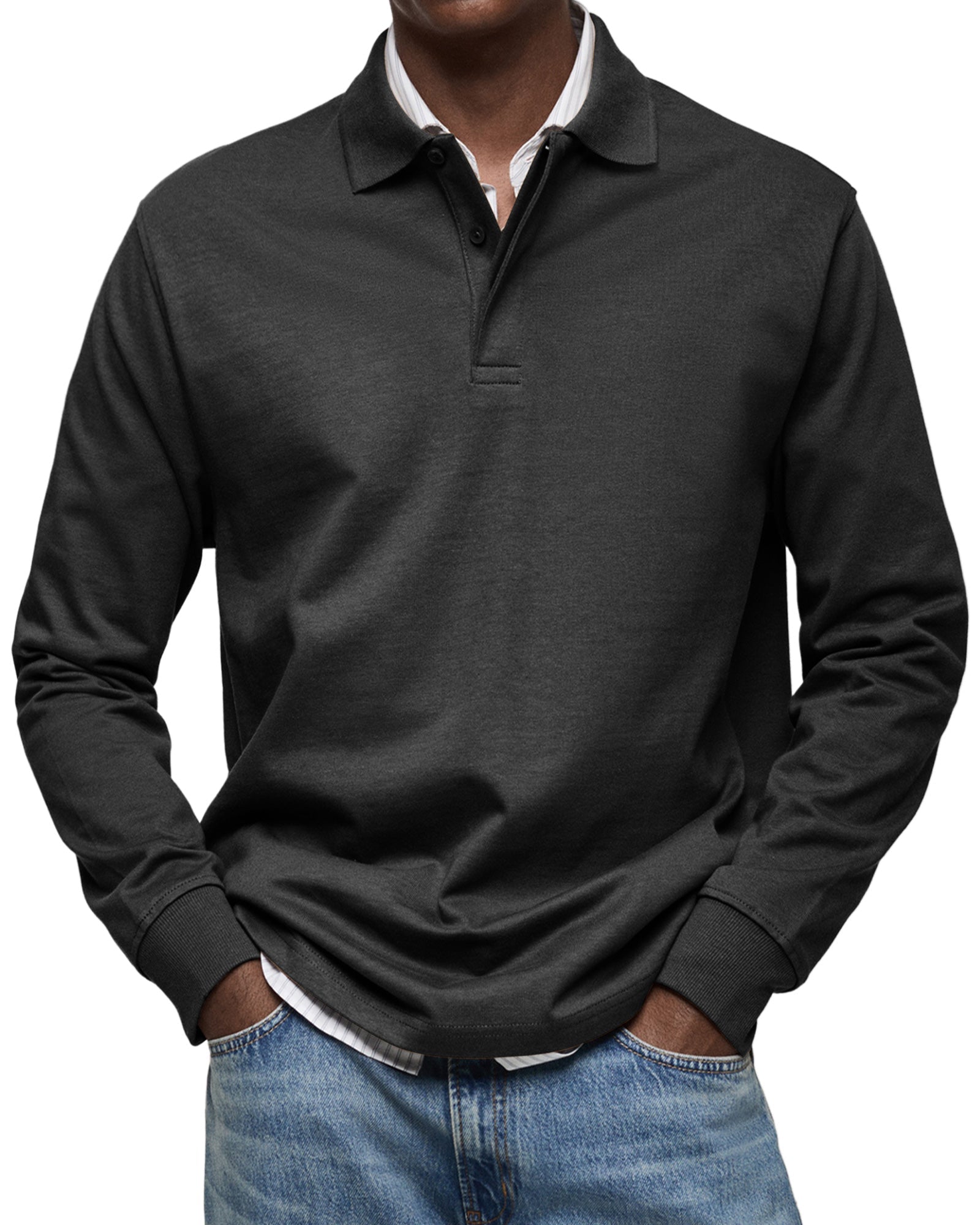 POLO À MANCHES LONGUES POUR HOMME