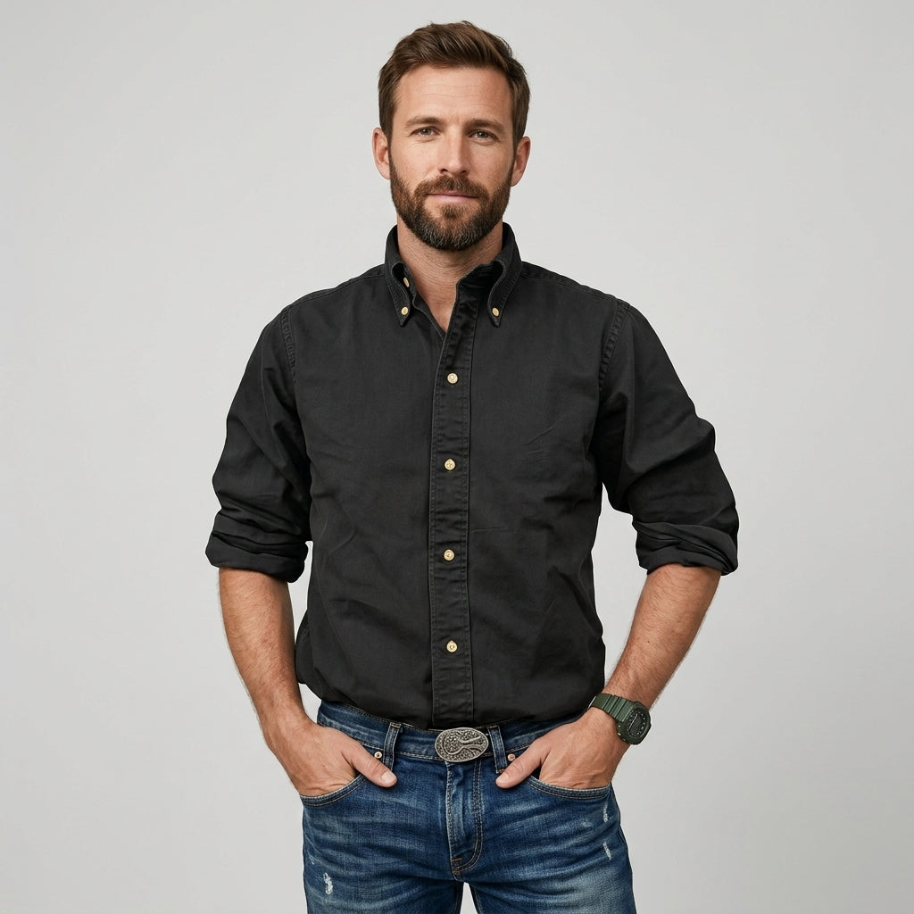 CHEMISE HOMME À MANCHES LONGUES