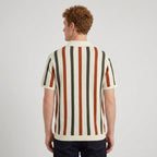 Polo En Maille À Rayures Verticales Pour Hommes