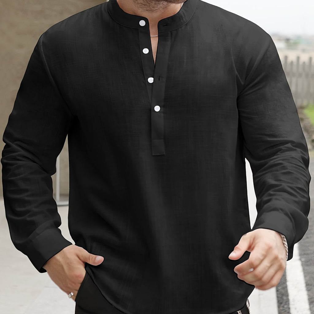 Chemise Ample Avec Col Bateau Pour Hommes