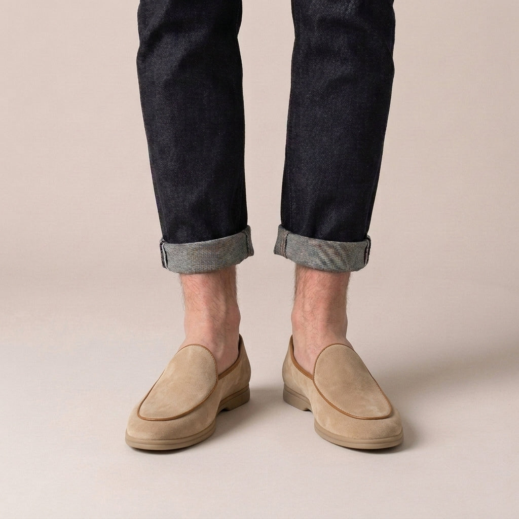 Mocassins Habillés Slip-On En Cuir Pour Hommes