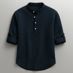 Chemise Ajustée Avec Manches Retroussables Pour Hommes