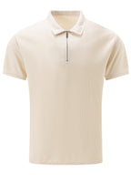 Polo Avec Col À Revers Et Fermeture Zippée Pour Hommes