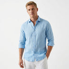 Chemise En Lin Avec Col Classique Pour Hommes