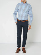 CHEMISE HOMME À CARREAUX ET COL BOUTONNÉ