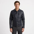 Veste Boutonnée En Similicuir Pour Hommes