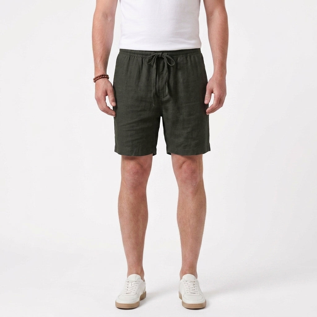Short D'Été En Coton Et Lin Pour Hommes