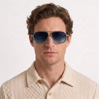 Lunettes De Soleil Pilote En Métal Classiques Pour Hommes