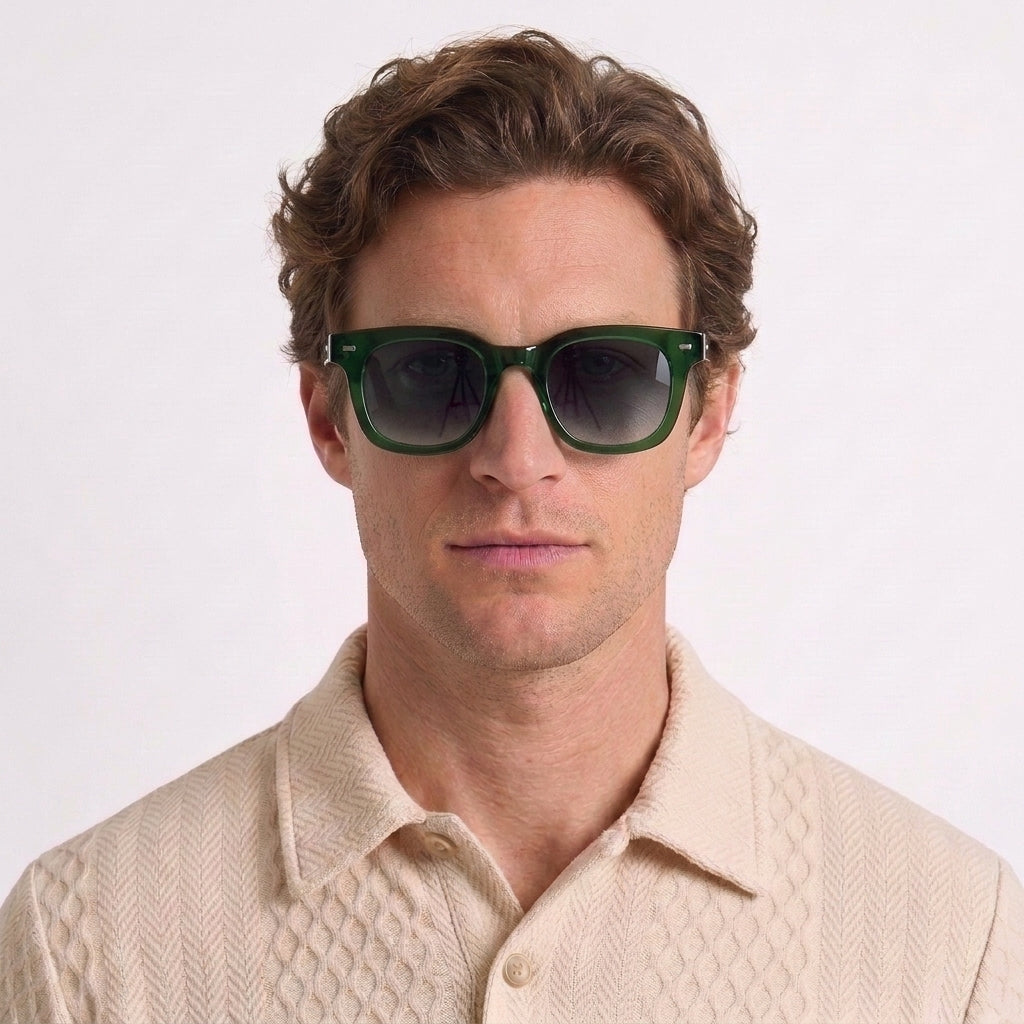 Lunettes De Soleil Carrées Vintage En Acétate Pour Hommes