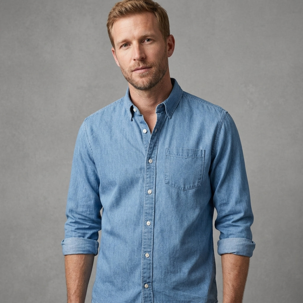 Chemise Décontractée Avec Poche Poitrine Pour Hommes