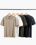 Polo Zippé En Maille Aérée Pour Hommes