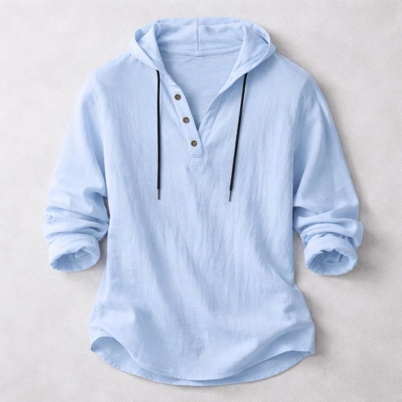 Chemise Henley À Capuche Avec Manches Longues Pour Hommes