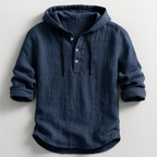 CHEMISE À CAPUCHE EN LIN POUR HOMME