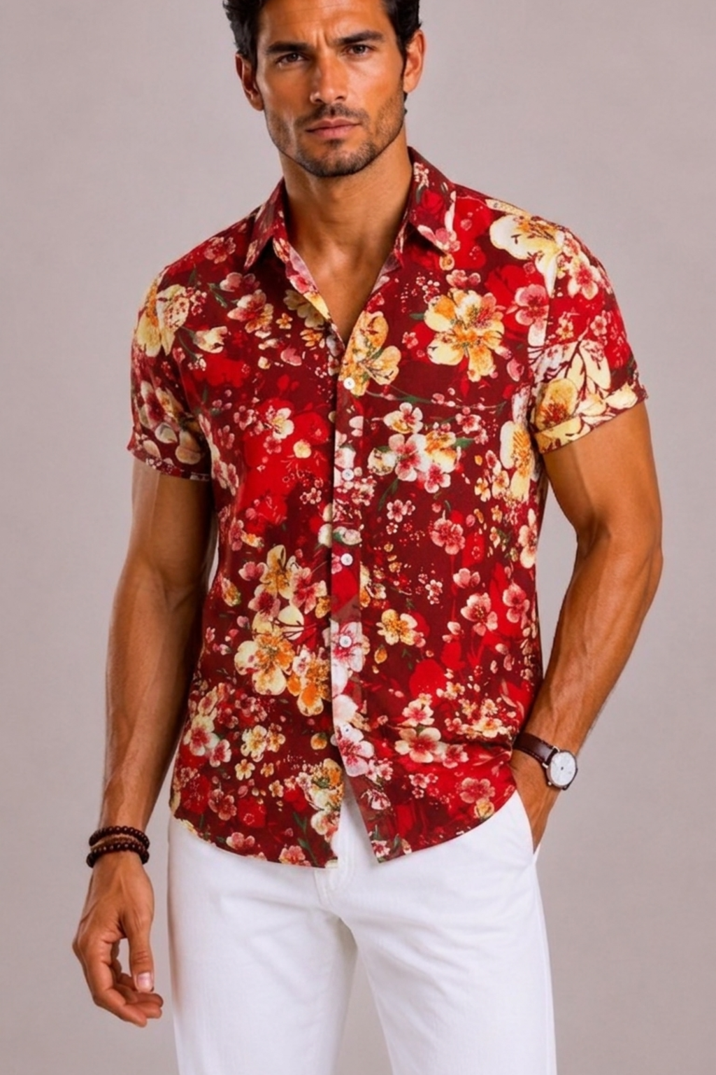 Chemise Fleurie Pour Hommes