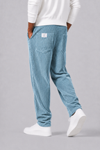Pantalon En Velours Côtelé Avec Taille Élastique Pour Hommes