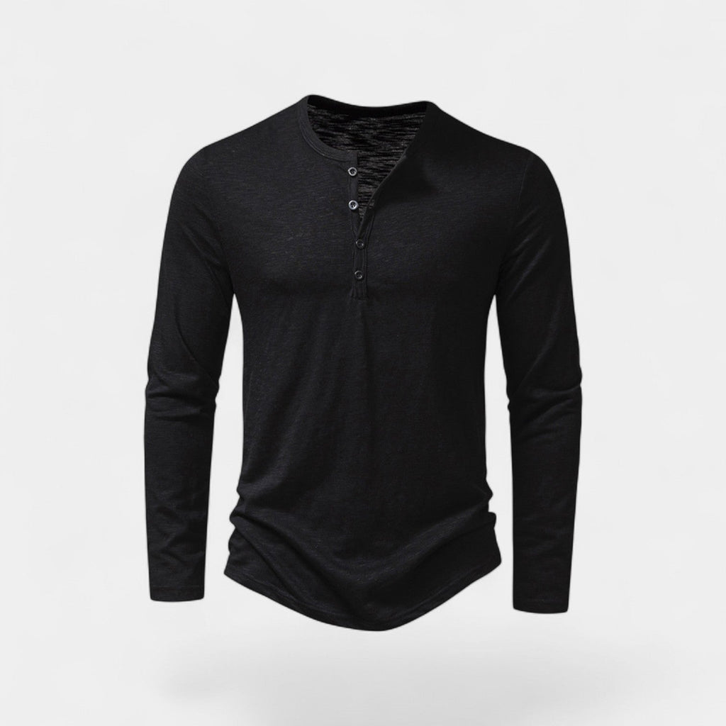 T-SHIRT HOMME MANCHES LONGUES BOUTONS
