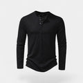 T-SHIRT HOMME MANCHES LONGUES BOUTONS
