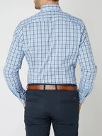 CHEMISE HOMME À CARREAUX ET COL BOUTONNÉ