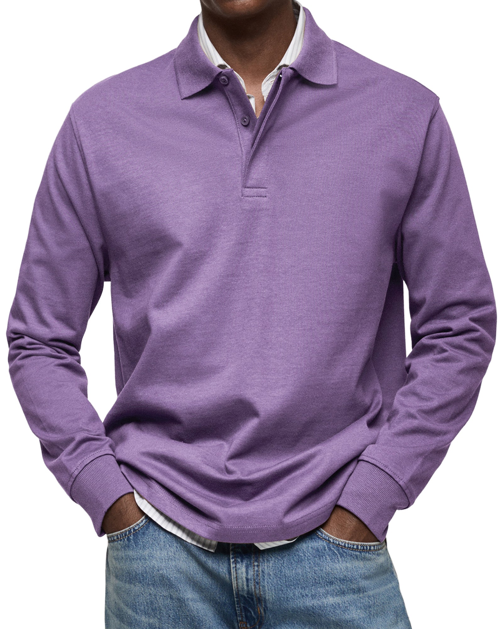 POLO À MANCHES LONGUES POUR HOMME