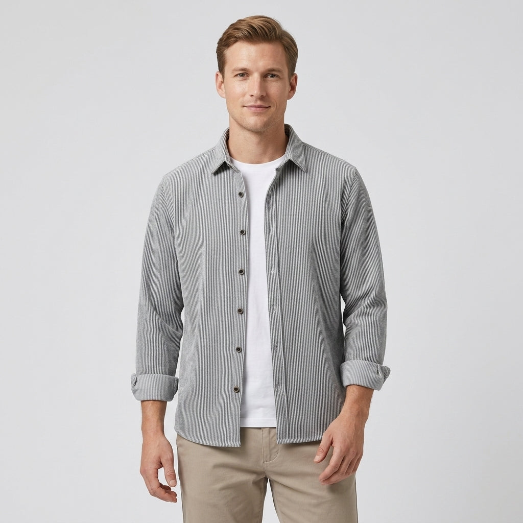 Chemise Ajustée Avec Ourlet Arrondi Pour Hommes