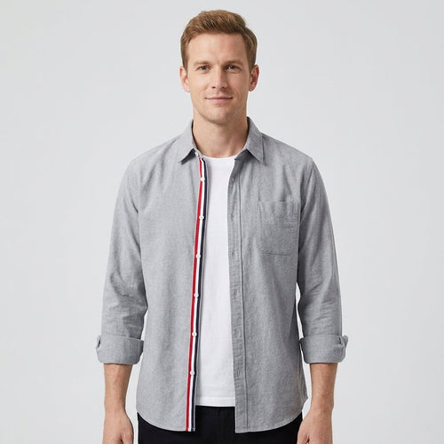 Chemise Ajustée Avec Ourlet Arrondi Pour Hommes