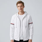 Veste À Capuche Zippée Avec Coupe Ajustée Pour Hommes