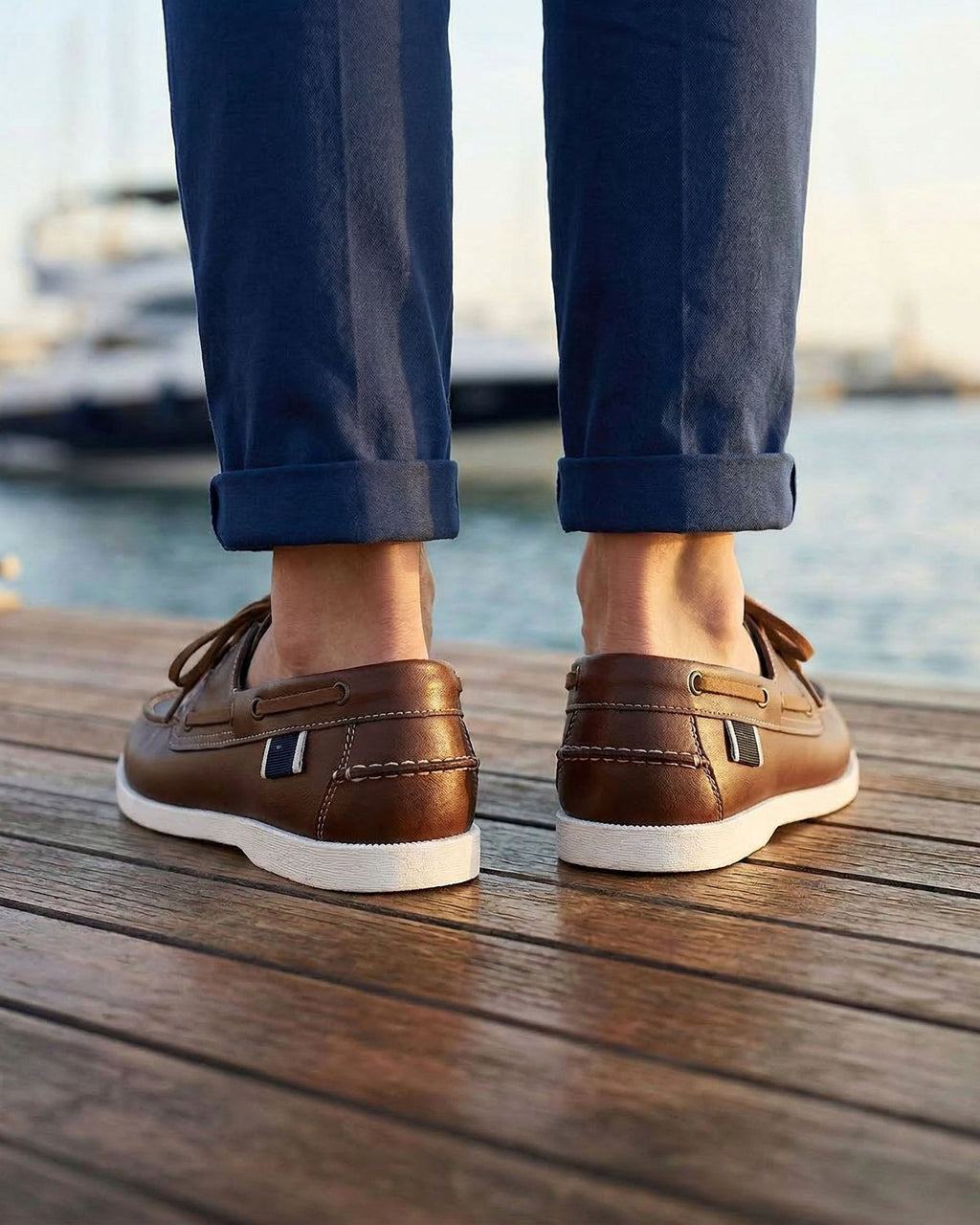 Chaussures Bateau Avec Laçage Latéral Pour Hommes