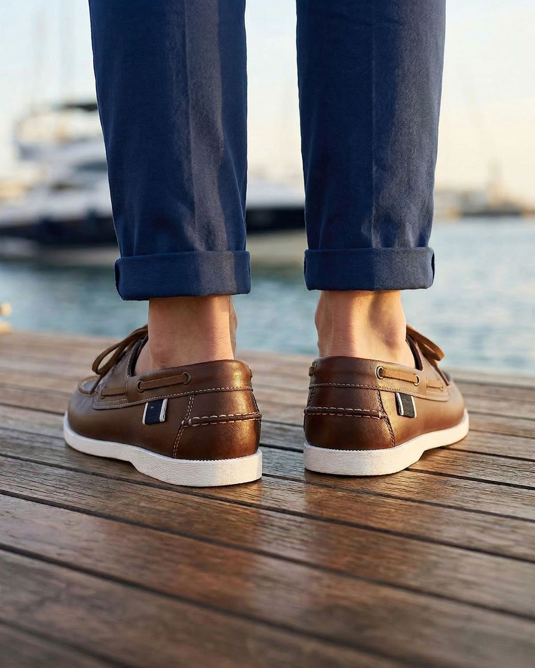 Chaussures Bateau Avec Laçage Latéral Pour Hommes