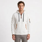 Sweat À Capuche Demi-Zip Pour Hommes