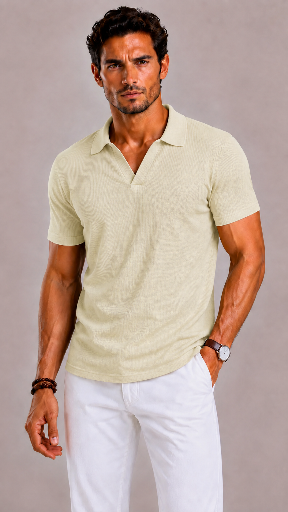 Polo Structuré Pour Hommes