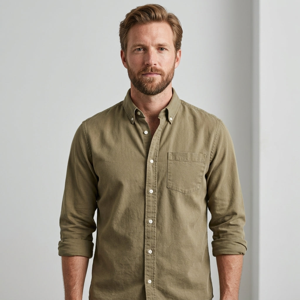 Chemise Décontractée Avec Poche Poitrine Pour Hommes