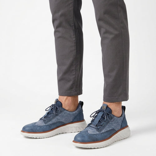 Baskets En Cuir Véritable À Silhouette Épurée