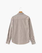 Chemise Rayée Avec Manches Longues Pour Hommes