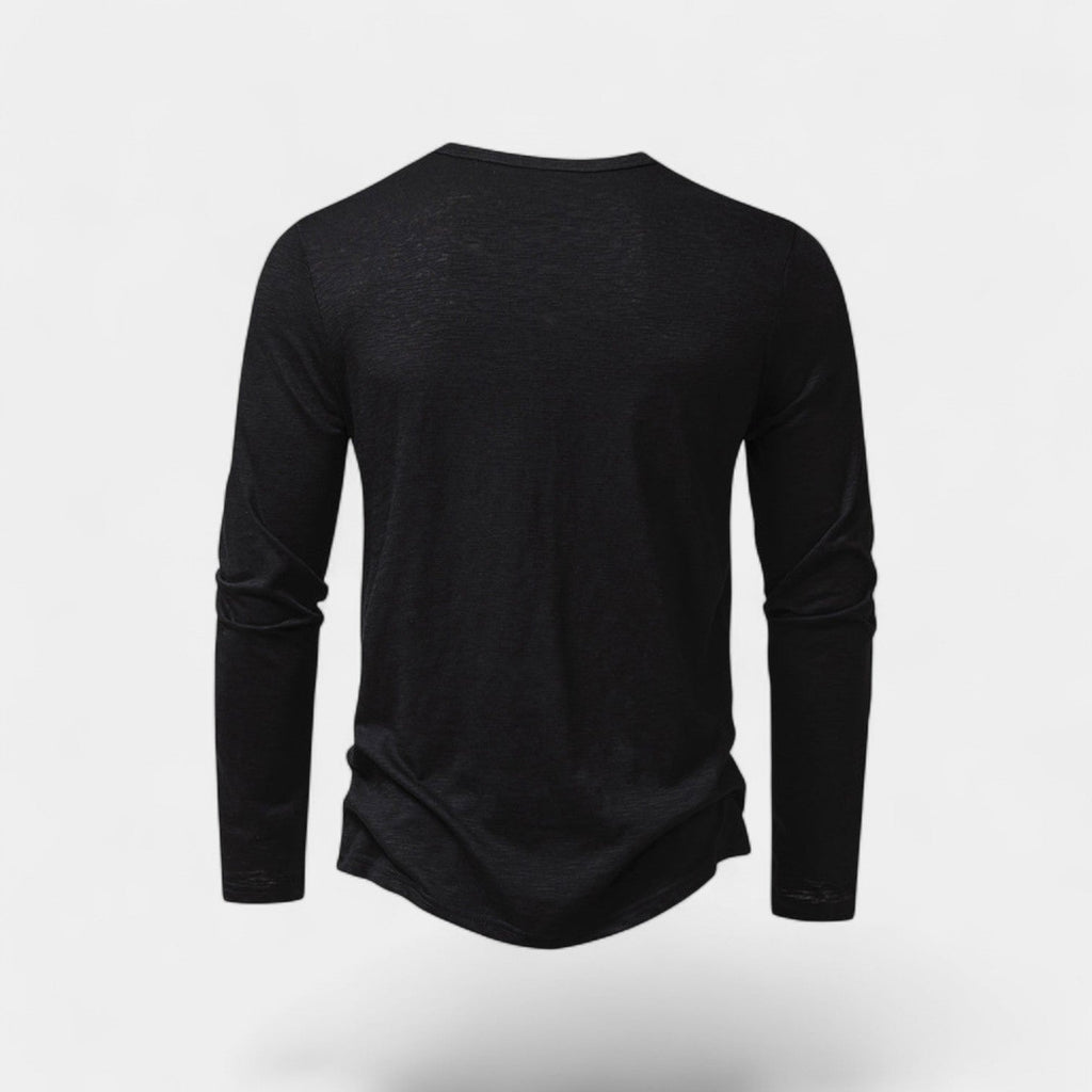 T-SHIRT HOMME MANCHES LONGUES BOUTONS