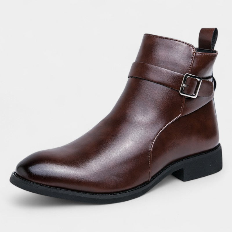 BOTTES HOMME HAUTES CUIR SYNTHÉTIQUE