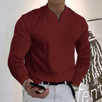 POLO MANCHES LONGUES COL V POUR HOMME