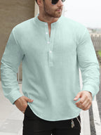 Chemise Ample Avec Col Bateau Pour Hommes