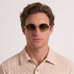 Lunettes De Soleil Rondes Vintage Avec Détails Bois Pour Hommes
