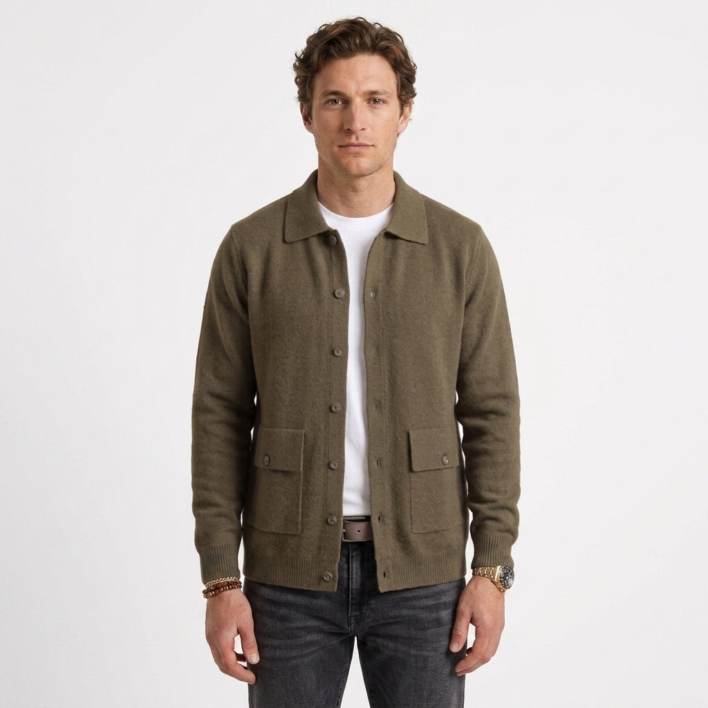 Veste En Cachemire À Col Montant Pour Hommes