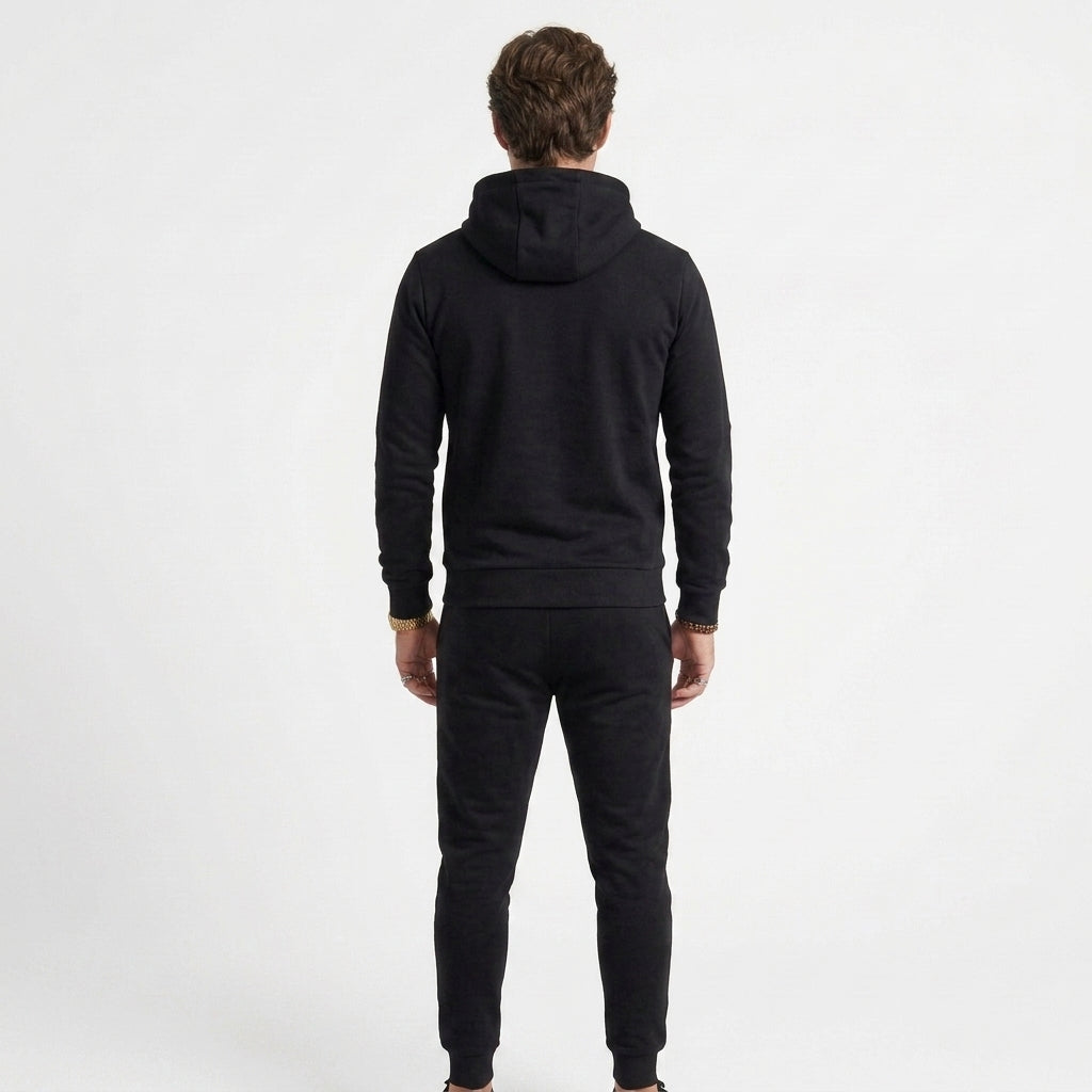 Ensemble De Survêtement Zippé En Mélange De Coton Pour Hommes