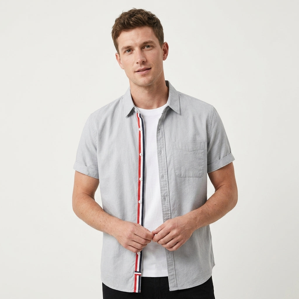 Chemise Ajustée Avec Poignets Fuselés Pour Hommes