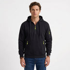 Sweat À Capuche Demi-Zip Pour Hommes