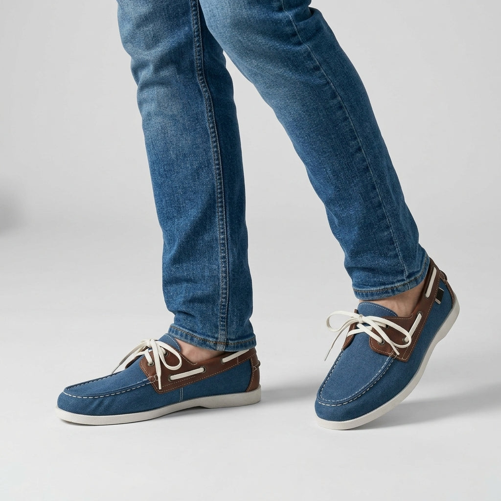 Chaussures Bateau Avec Laçage Latéral Pour Hommes