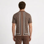 Ensemble En Maille Jacquard À Col Cubain